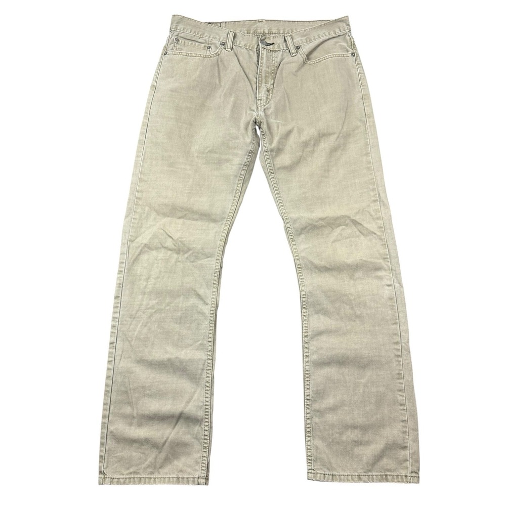Levis‎ 514 Jeans Men 34x32 Khaki Tan Straight Fit Pants Y2K Skater Classic